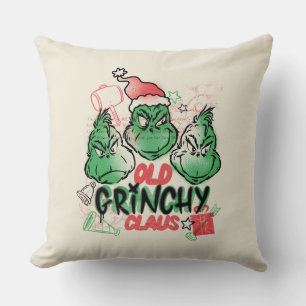 Coussin Dr. Seuss Le vieux Grinch Noël