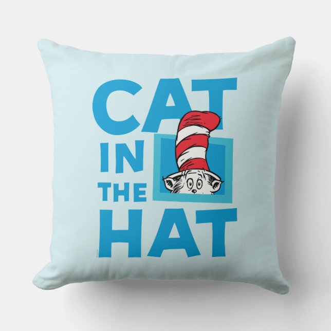 Coussin Dr. Seuss | Logo du Chat chapeauté (Recto)