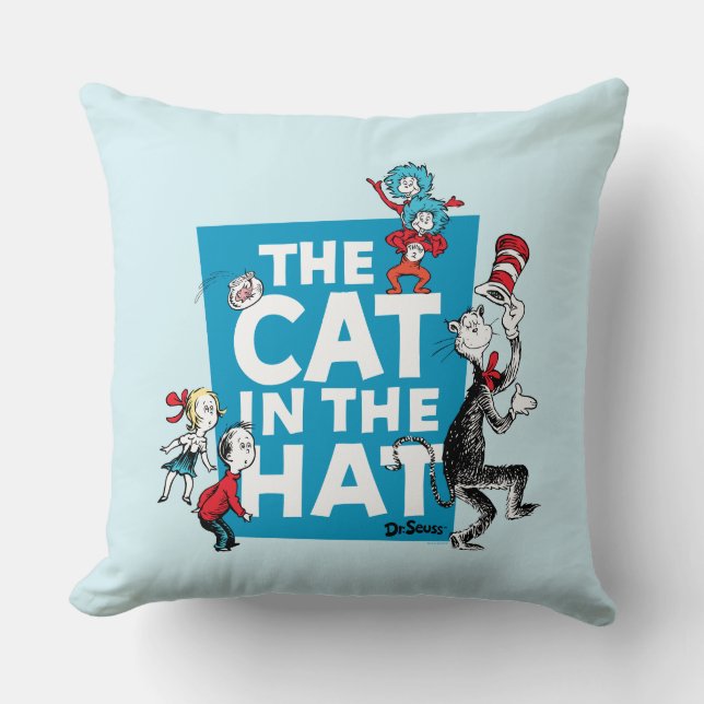 Coussin Dr. Seuss | Logo du Chat dans le Chapeau - Personn (Recto)