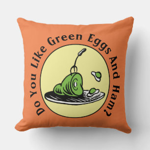 Coussin Dr Seuss  Oeufs verts et icône jambon