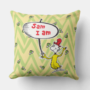 Coussin Dr Seuss Symbole de retenue Sam-I-Am