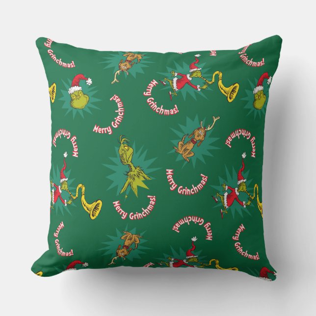 Coussin Dr Seuss | The Grinch | Merry Grinchmas Motif (Recto)