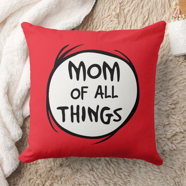 Coussin Dr. Seuss Thing One Thing Two - Maman of all Thing (Couverture)