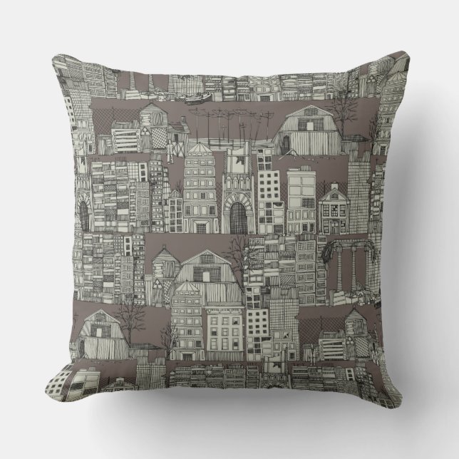 Coussin drabe de toile dystopique (Recto)