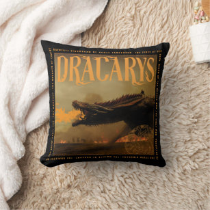 Coussin "Dracarys" Drogon Breathing Fire Graphic