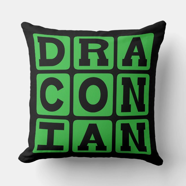 Coussin Draconien, Excessivement Dur et Sévère (Recto)