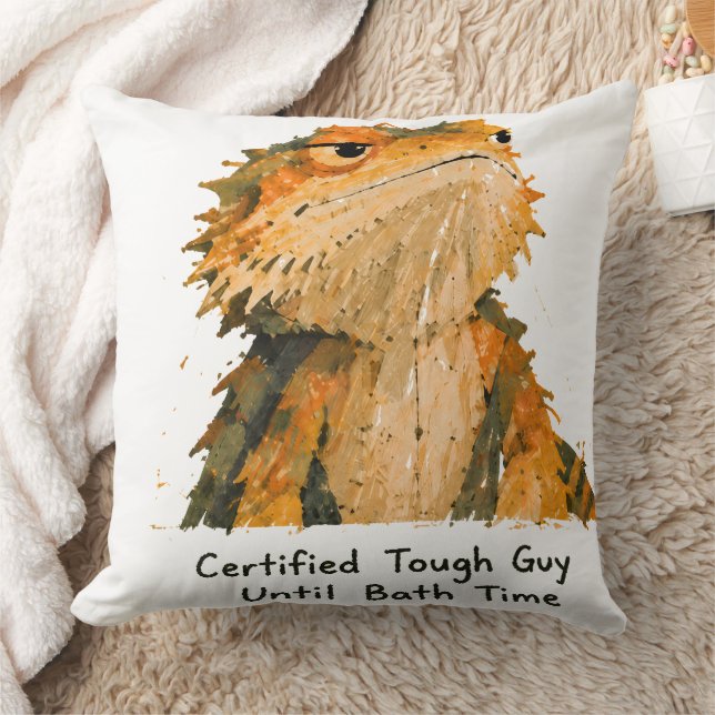 Coussin Dragon barbu mec certifié - Art (Couverture)