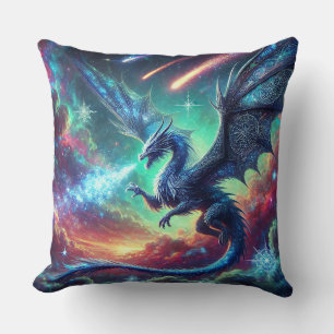 Coussin Dragon bleu