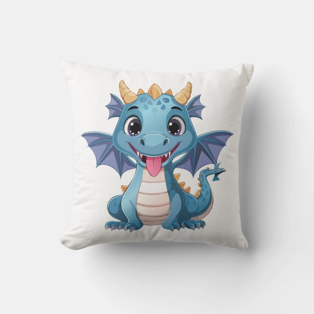 Coussin dragon bleu (Recto)