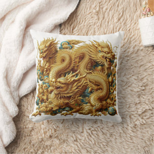 Coussin dragon chinois