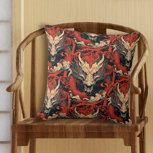 Coussin Dragon chinois ou japonais