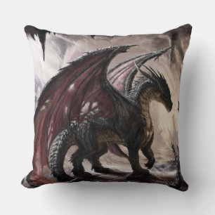 Coussin Dragon Dans La Grotte