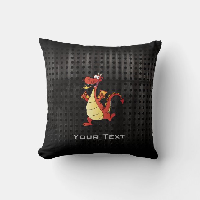 Coussin Dragon de bande dessinée ; Rocailleux (Recto)