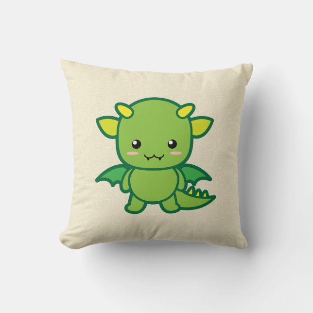 Coussin Dragon de Kawaii (Recto)