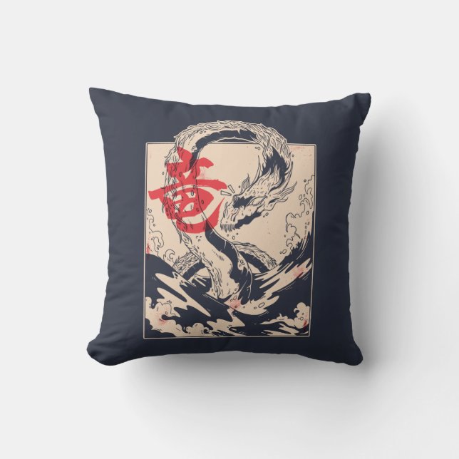 Coussin Dragon de mer japonais (Recto)