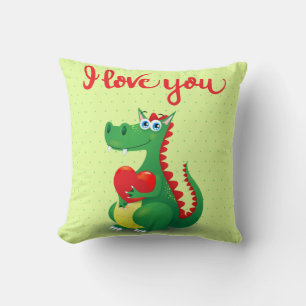 Coussin Dragon en amour
