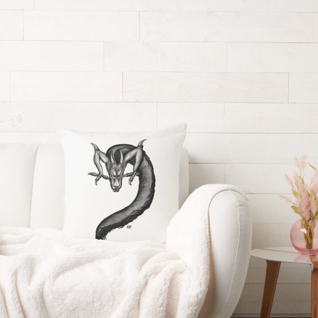 Coussin Dragon en style tatouage (Canapé)