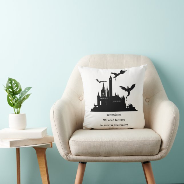 Coussin Dragon Fantasy Vintage  (Chaise)