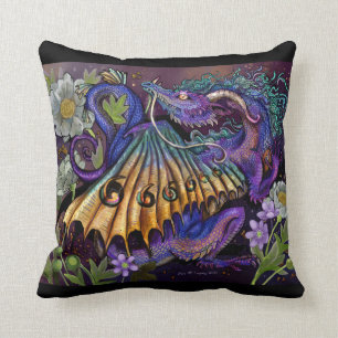Coussin Dragon floral