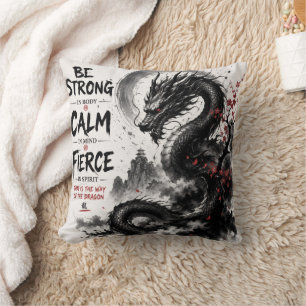 Coussin Dragon Fort, Calme & Féroce