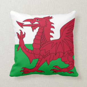 Coussin Dragon gallois ~ Drapeau du Pays de Galles