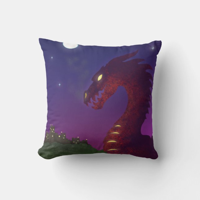 Coussin Dragon médiéval (Recto)