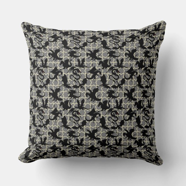Coussin Dragon motif 01.wx4x4.bleu Gris BG (Recto)