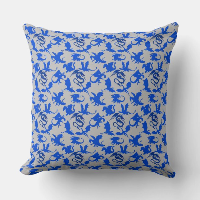 Coussin Dragon motif 02 blue.bwx4 gris BG (Recto)