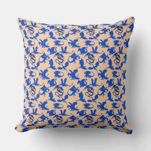 Coussin Dragon motif 02 blue.bwx4 Lorange BG