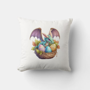 Coussin Dragon Pâques Jour Amour Collecte œufs de Pâques D