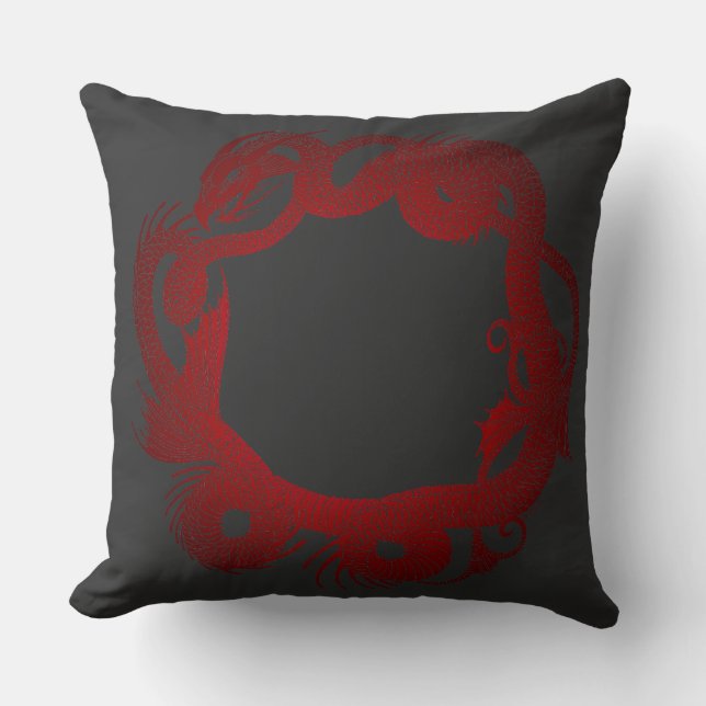Coussin Dragon Rouge (Recto)
