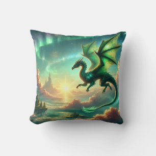 Coussin Dragon vert