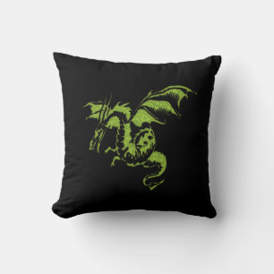 Coussin Dragon vert