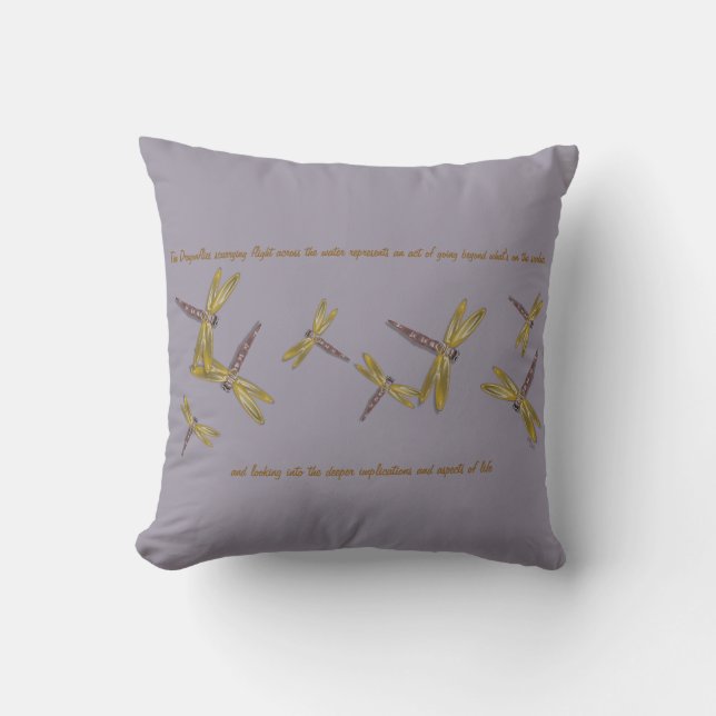 Coussin Dragonflies Computer Art Graphics (Recto)