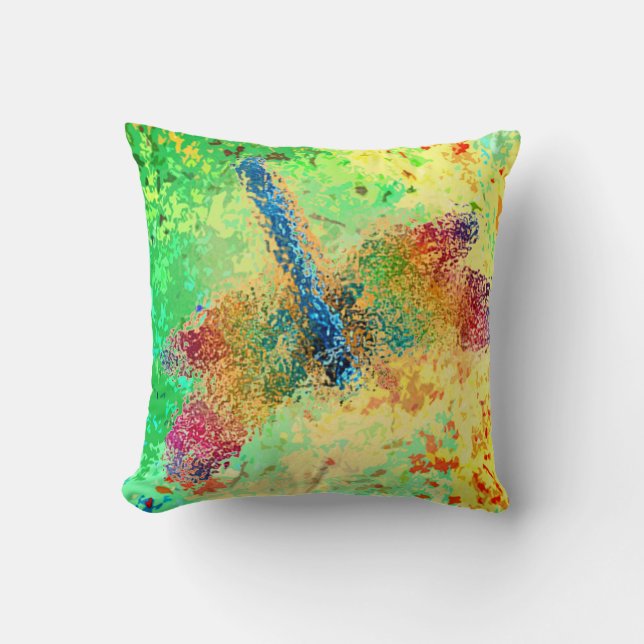 Coussin Dragonfly en verre (jaune) (Recto)