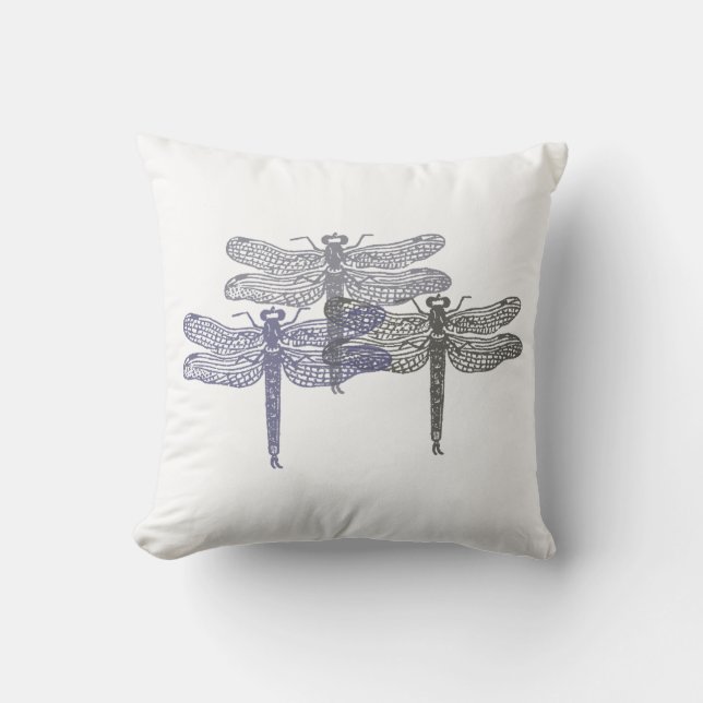 Coussin Dragonfly Gris (Recto)