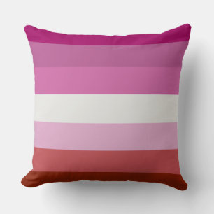 Coussin Drapeau à lèvres lesbienne design