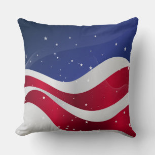 Coussin Drapeau Abstrait américain Stars & Stripes