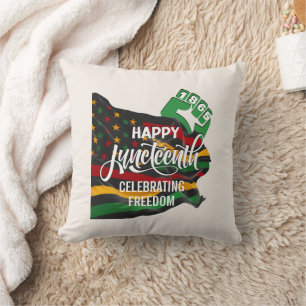 Coussin Drapeau Afro-Américain JUNETEENTH