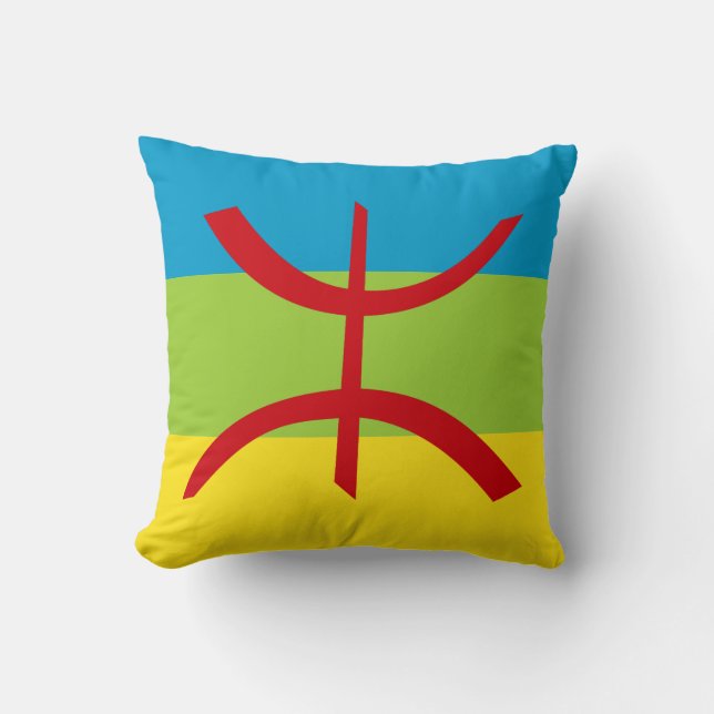 Coussin Drapeau Amazigh Drapeau Berber Drapeau Kabyles (Recto)
