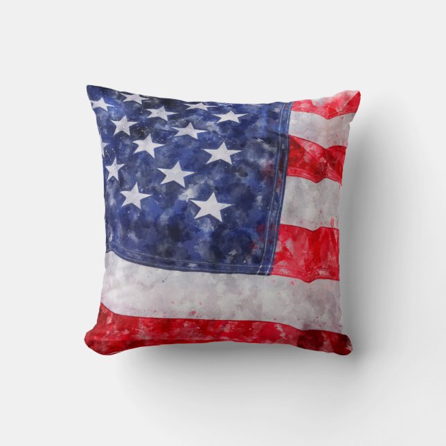 Coussin Drapeau américain (Recto)
