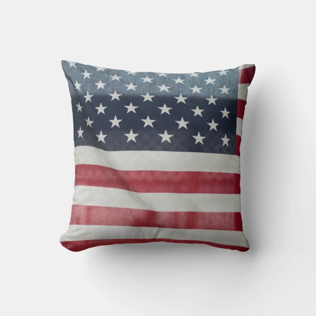 Coussin Drapeau américain à la foire du comté de Sussex (Recto)