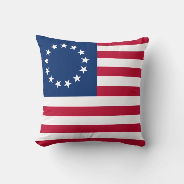 Coussin Drapeau américain Betsy Ross (Recto)