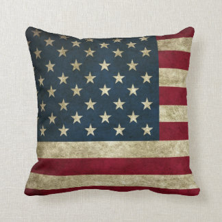 Coussin Drapeau américain des Etats-Unis de grunge
