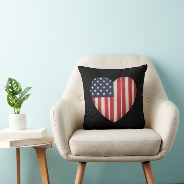 Coussin Drapeau américain du 4 juillet Drapeau patriotique (Chaise)