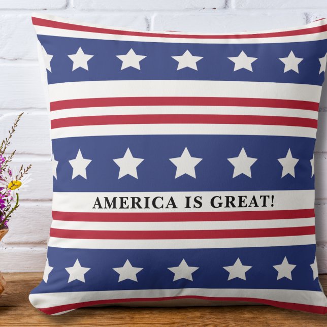 Coussin Drapeau Américain Étoiles Et Bandes L'Amérique Est (Créateur téléchargé)