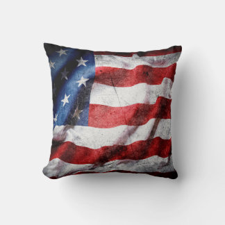Coussin Drapeau américain Grunge