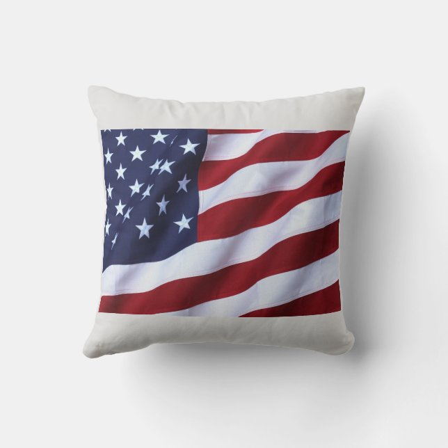 Coussin Drapeau américain Jeu d'oreiller (Verso)