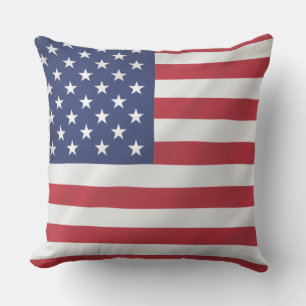 Coussin Drapeau américain moderne USA juillet 4 juillet Dé