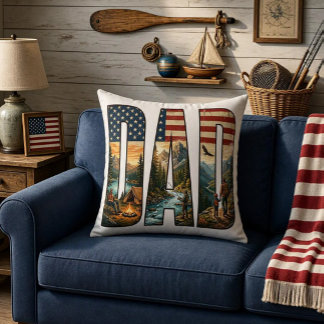 Coussin Drapeau Américain PAPA